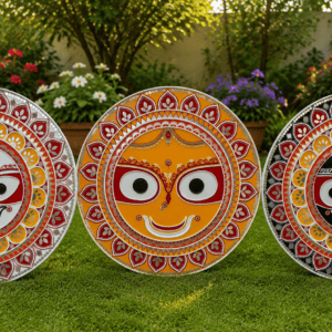 Kalasakhi Wall Decor Set of 3 Handcrafted Jagannath Lippan Art