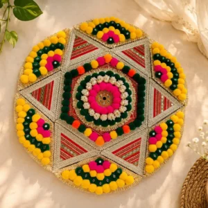 Handcrafted Hexagon Floral Rangoli